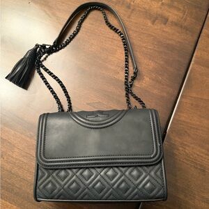 Tory Burch Black Quilted Shoulder Bag